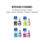 Brother BTD100 Genuine Refill Ink Bottle Set (BK/C/M/Y)